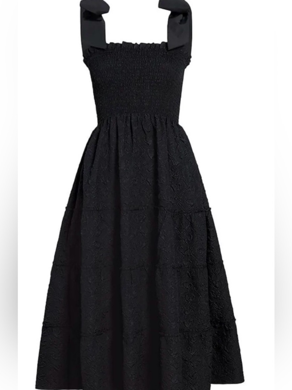 Hill House Ribbon Ellie Nap Dress, Rare Black Jacquard, Size Small - Picture 1 of 9